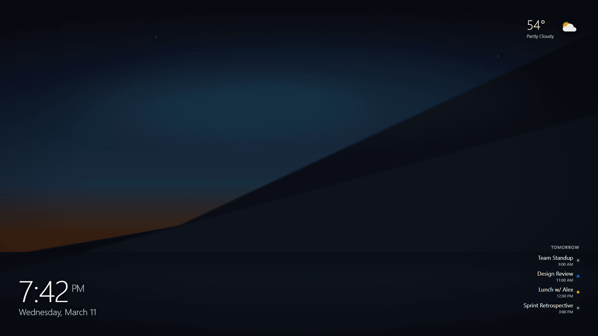 OpenFrame photo screensaver with clock and schedule overlay